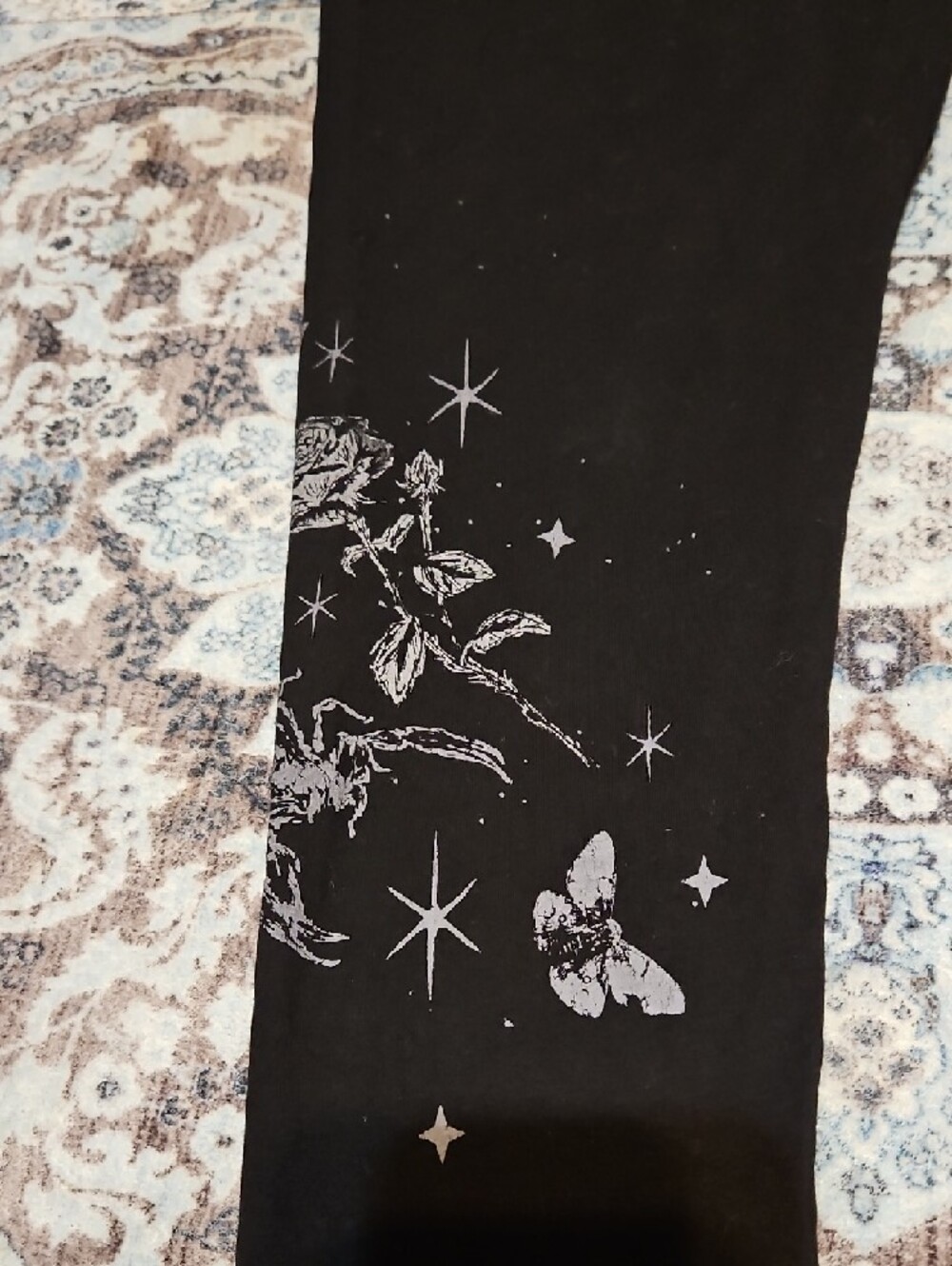 torrid Black Leggings with Silver Dragonfly & Celestial Accents - Picture 2 of 8